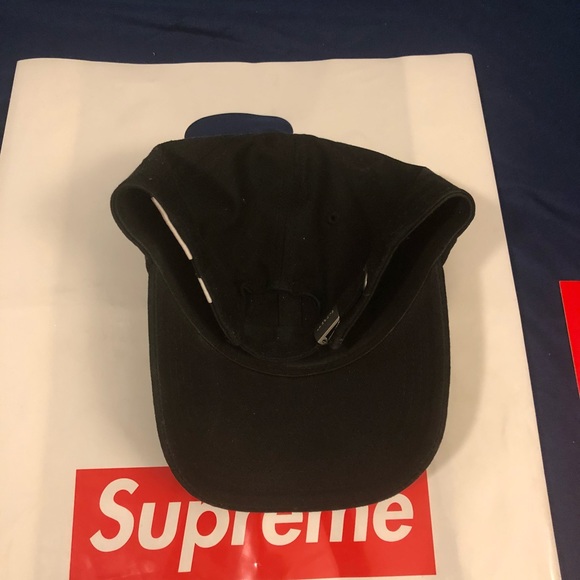 SUPREME × LACOSTE Twill 6-Panel Cap Black